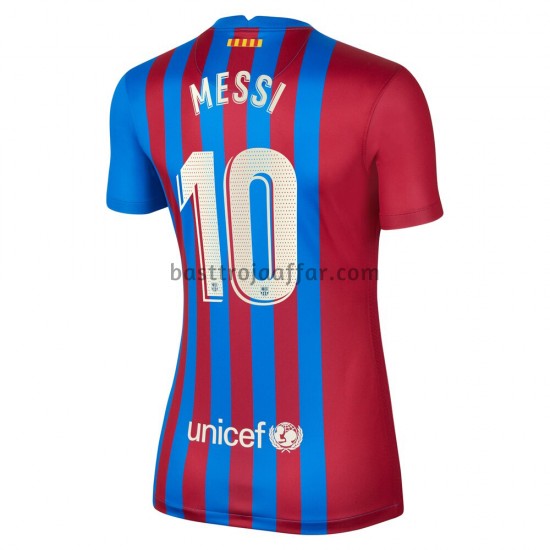 FC Barcelona Lionel Messi 10 Dam Hemma Fotbollströja 2021-2022 Kortärmad