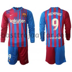 FC Barcelona Memphis Depay 9 Barn Hemma Fotbollströja 2021-2022 Långärmad FC Barcelona Memphis Depay 9 Barn Hemma Fotbollströja 2021-2022 Långärmad