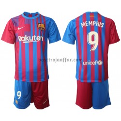 FC Barcelona Memphis Depay 9 Barn Hemma Fotbollströja 2021-2022 Kortärmad FC Barcelona Memphis Depay 9 Barn Hemma Fotbollströja 2021-2022 Kortärmad