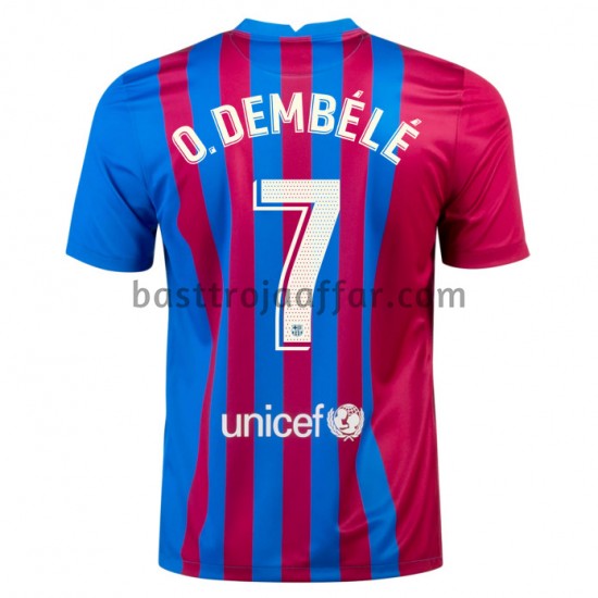 FC Barcelona O. Dembele 7 Hemma Fotbollströja 2021-2022 Kortärmad