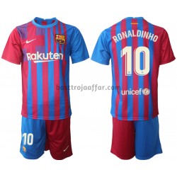 FC Barcelona Ronaldinho 10 Barn Hemma Fotbollströja 2021-2022 Kortärmad FC Barcelona Ronaldinho 10 Barn Hemma Fotbollströja 2021-2022 Kortärmad