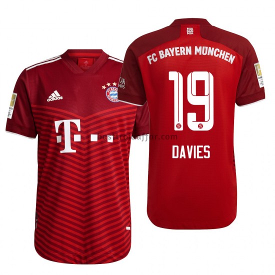 FC Bayern München Alphonso Davies 19 Hemma Fotbollströja 2021-2022 Kortärmad
