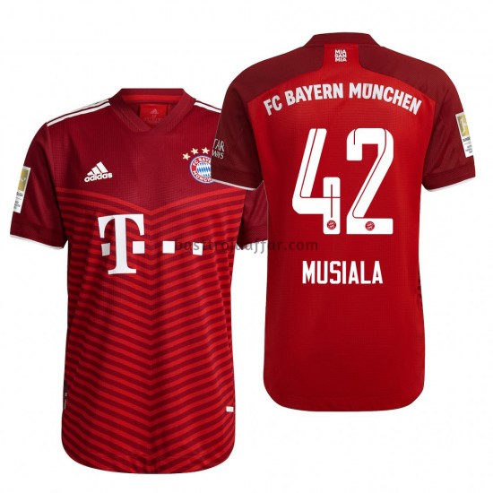 FC Bayern München Jamal Musiala 42 Hemma Fotbollströja 2021-2022 Kortärmad