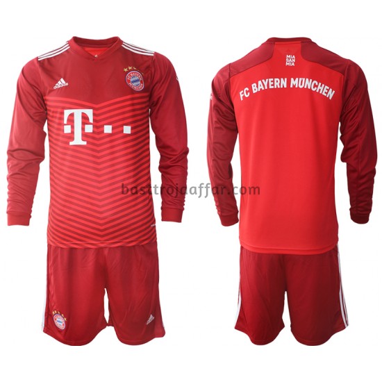FC Bayern München Barn Hemma Fotbollströja 2021-2022 Långärmad