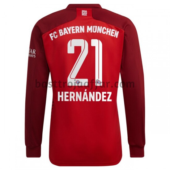 FC Bayern München Lucas Hernandez 21 Hemma Fotbollströja 2021-2022 Långärmad