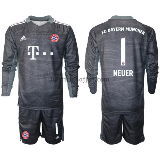 FC Bayern München Manuel Neuer 1 Målvakt Barn Borta Fotbollströja 2021-2022 Långärmad