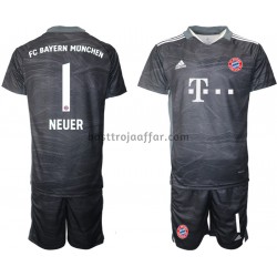 FC Bayern München Manuel Neuer 1 Målvakt Barn Borta Fotbollströja 2021-2022 Kortärmad