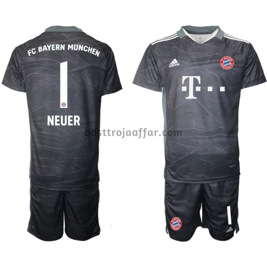 FC Bayern München Manuel Neuer 1 Målvakt Barn Borta Fotbollströja 2021-2022 Kortärmad
