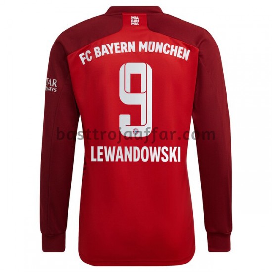 FC Bayern München Robert Lewandowski 9 Hemma Fotbollströja 2021-2022 Långärmad