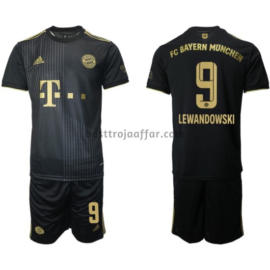 FC Bayern München Robert Lewandowski 9 Barn Borta Fotbollströja 2021-2022 Kortärmad