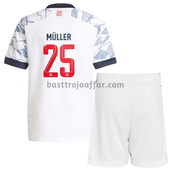 FC Bayern München Thomas Müller 25 Barn Tredje Fotbollströja 2021-2022 Kortärmad