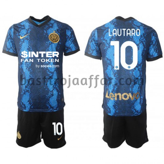 Inter Milan Lautaro Martinez 10 Barn Hemma Fotbollströja 2021-2022 Kortärmad