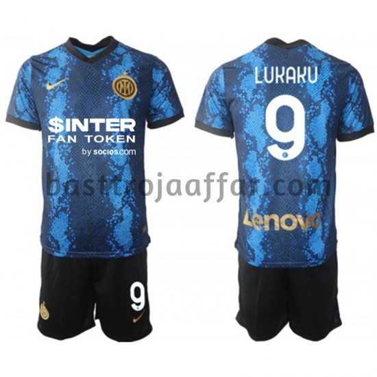 Inter Milan Romelu Lukaku 9 Barn Hemma Fotbollströja 2021-2022 Kortärmad