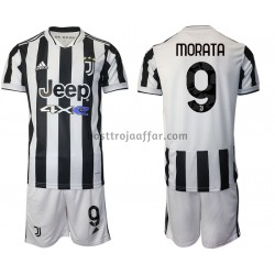 Juventus Alvaro Morata 9 Barn Hemma Fotbollströja 2021-2022 Kortärmad