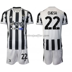 Juventus Federico Chiesa 22 Barn Hemma Fotbollströja 2021-2022 Kortärmad