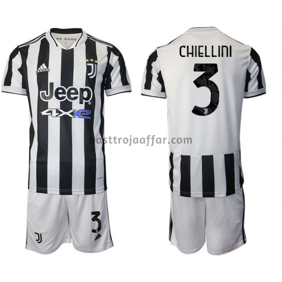 Juventus Giorgio Chiellini 3 Barn Hemma Fotbollströja 2021-2022 Kortärmad