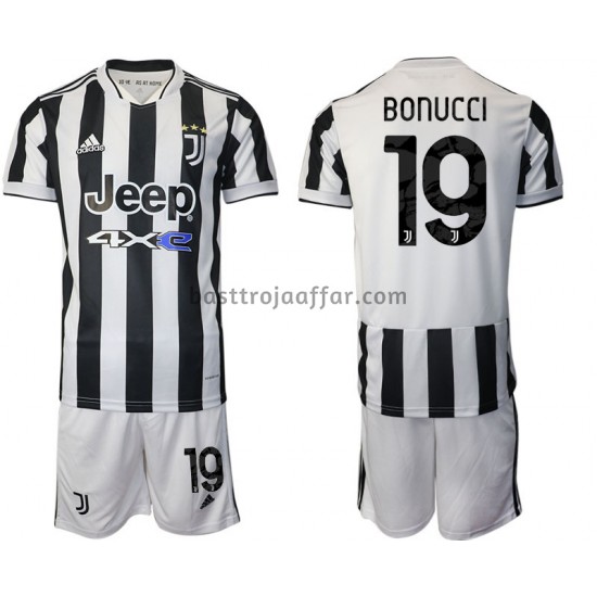 Juventus Leonardo Bonucci 19 Barn Hemma Fotbollströja 2021-2022 Kortärmad