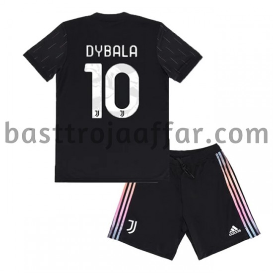 Juventus Paulo Dybala 10 Barn Borta Fotbollströja 2021-2022 Kortärmad