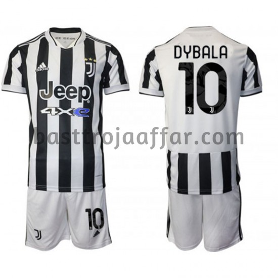 Juventus Paulo Dybala 10 Barn Hemma Fotbollströja 2021-2022 Kortärmad