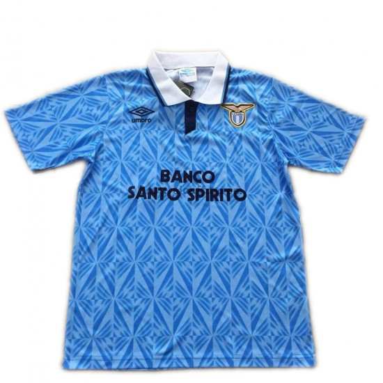 SS Lazio Retro Hemma Fotbollströja 1991 Kortärmad