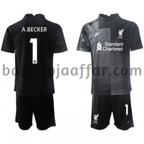 Liverpool Målvakt Alisson Becker 1 Barn Tredje Fotbollströja 2021-2022 Kortärmad