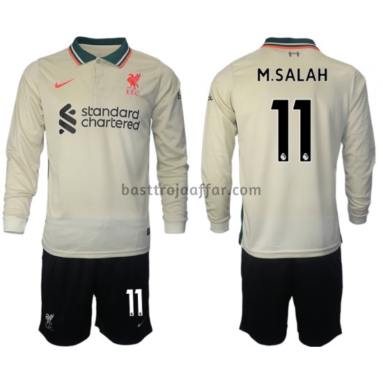 Liverpool M.Salah 11 Barn Borta Fotbollströja 2021-2022 Långärmad