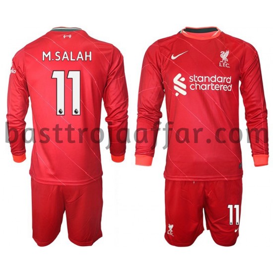Liverpool M.Salah 11 Barn Hemma Fotbollströja 2021-2022 Långärmad