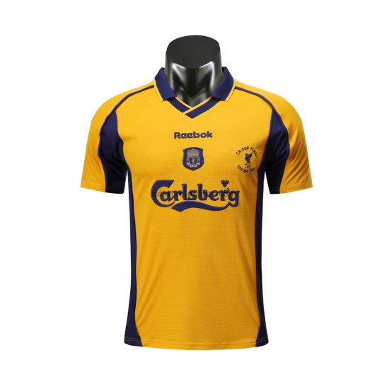 Liverpool Retro Borta Fotbollströja 2000-2001 Kortärmad