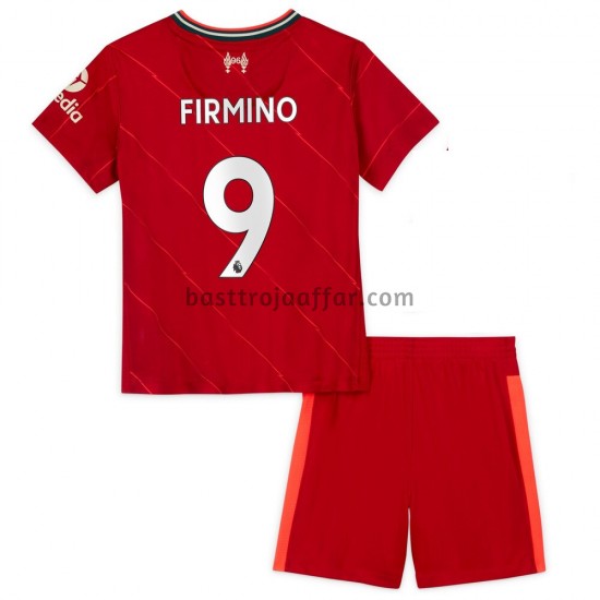 Liverpool Roberto Firmino 9 Barn Hemma Fotbollströja 2021-2022 Kortärmad