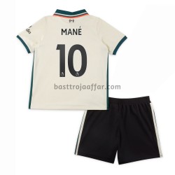 Liverpool Sadio Mane 10 Barn Borta Fotbollströja 2021-2022 Kortärmad