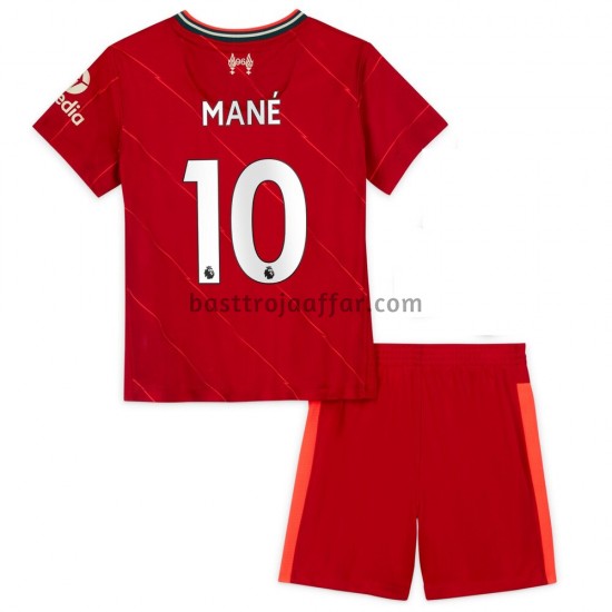 Liverpool Sadio Mane 10 Barn Hemma Fotbollströja 2021-2022 Kortärmad