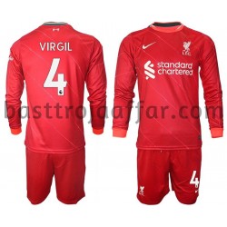 Liverpool VIRGIL 4 Barn Hemma Fotbollströja 2021-2022 Långärmad Liverpool VIRGIL 4 Barn Hemma Fotbollströja 2021-2022 Långärmad