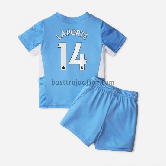 Manchester City Aymeric Laporte 14 Barn Hemma Fotbollströja 2021-2022 Kortärmad