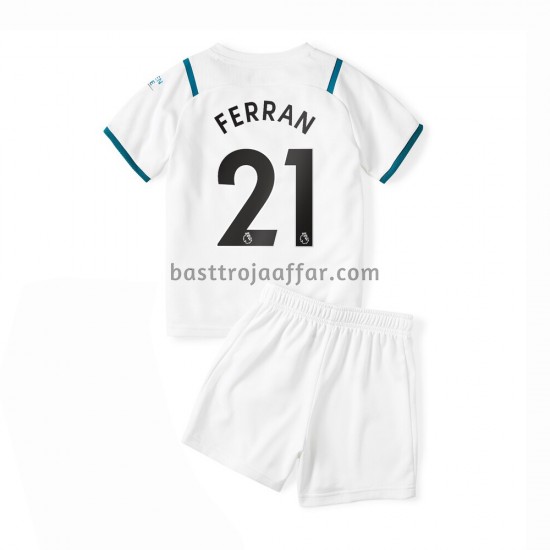 Manchester City Ferran Torres 21 Barn Borta Fotbollströja 2021-2022 Kortärmad