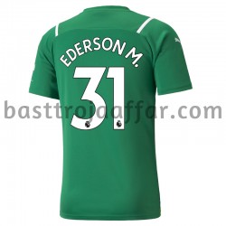 Manchester City Målvakt Ederson 31 Borta Fotbollströja 2021-2022 Kortärmad Manchester City Målvakt Ederson 31 Borta Fotbollströja 2021-2022 Kortärmad