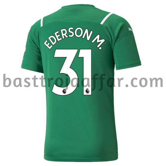 Manchester City Målvakt Ederson 31 Borta Fotbollströja 2021-2022 Kortärmad