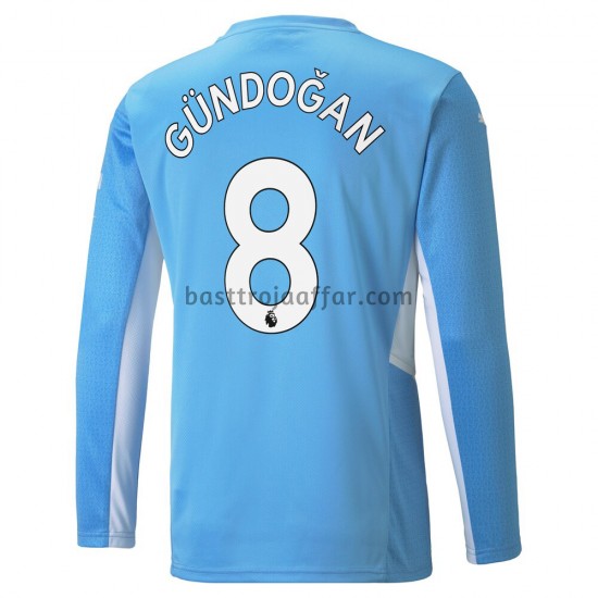 Manchester City Ilkay Gündogan 8 Hemma Fotbollströja 2021-2022 Långärmad