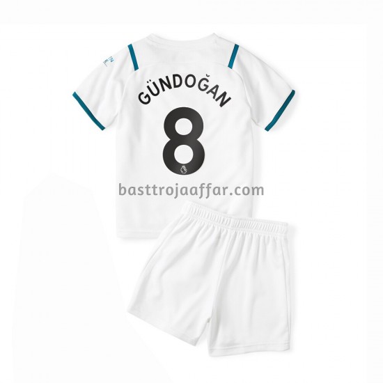 Manchester City Ilkay Gündogan 8 Barn Borta Fotbollströja 2021-2022 Kortärmad