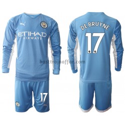Manchester City Kevin De Bruyne 17 Barn Hemma Fotbollströja 2021-2022 Långärmad Manchester City Kevin De Bruyne 17 Barn Hemma Fotbollströja 2021-2022 Långärmad