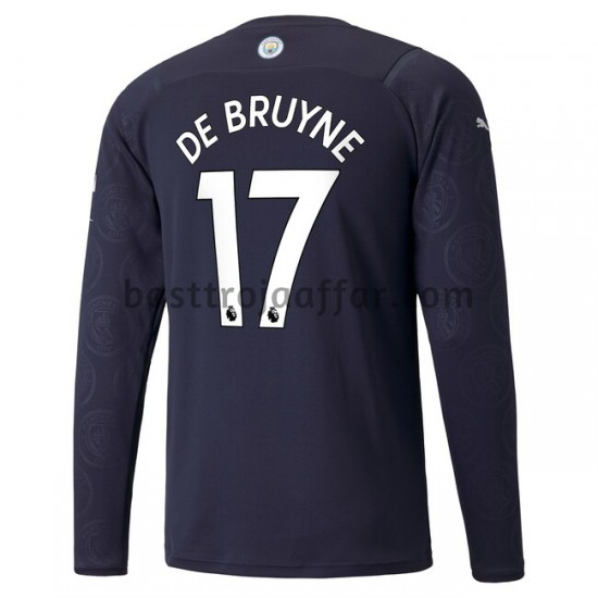 Manchester City Kevin De Bruyne 17 Fjärde Fotbollströja 2021-2022 Långärmad