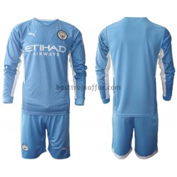 Manchester City Barn Hemma Fotbollströja 2021-2022 Långärmad Manchester City Barn Hemma Fotbollströja 2021-2022 Långärmad