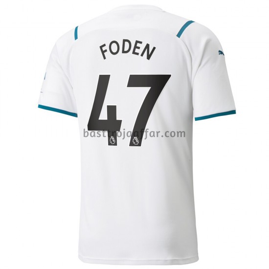 Manchester City Phil Foden 47 Borta Fotbollströja 2021-2022 Kortärmad