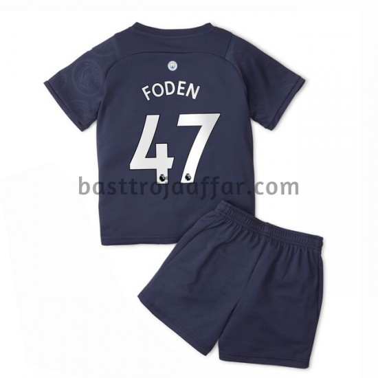 Manchester City Phil Foden 47 Barn Tredje Fotbollströja 2021-2022 Kortärmad
