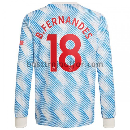 Manchester United Bruno Fernandes 18 Borta Fotbollströja 2021-2022 Långärmad