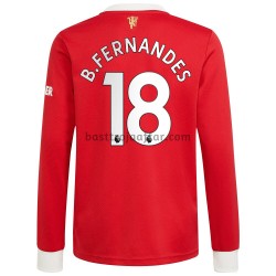 Manchester United Bruno Fernandes 18 Hemma Fotbollströja 2021-2022 Långärmad Manchester United Bruno Fernandes 18 Hemma Fotbollströja 2021-2022 Långärmad