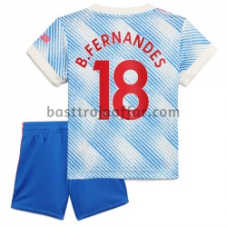 Manchester United Bruno Fernandes 18 Barn Borta Fotbollströja 2021-2022 Kortärmad