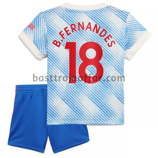 Manchester United Bruno Fernandes 18 Barn Borta Fotbollströja 2021-2022 Kortärmad