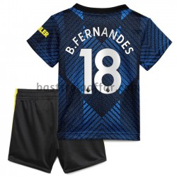 Manchester United Bruno Fernandes 18 Barn Tredje Fotbollströja 2021-2022 Kortärmad