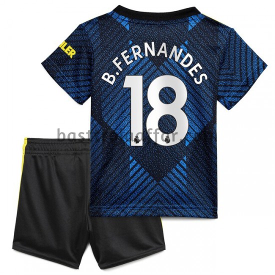 Manchester United Bruno Fernandes 18 Barn Tredje Fotbollströja 2021-2022 Kortärmad