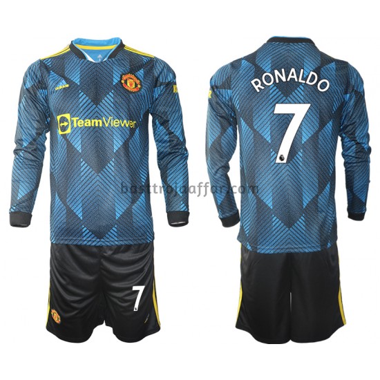 Manchester United Cristiano Ronaldo 7 Barn Tredje Fotbollströja 2021-2022 Långärmad